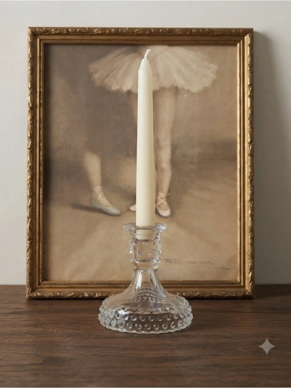 Vintage L.E. Smith Glass clear Hobnail 5